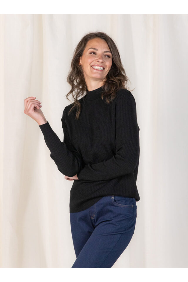 Maison Solfin - Pull col cheminee femme Made in France| B.Solfin