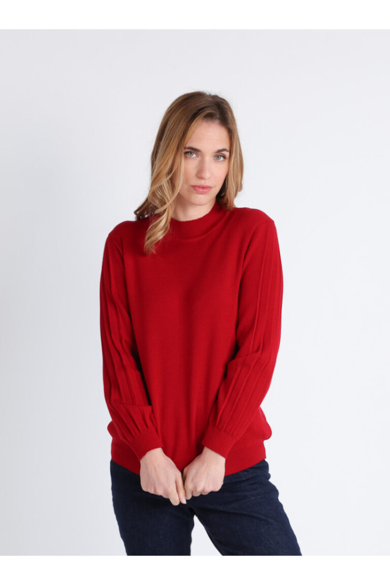 Maison Solfin - Pull en laine manches fantaisies Made in France| B.Solfin