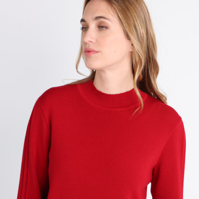 Maison Solfin - Pull en laine manches fantaisies Made in France| B.Solfin