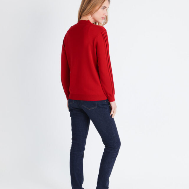 Maison Solfin - Pull en laine manches fantaisies Made in France| B.Solfin