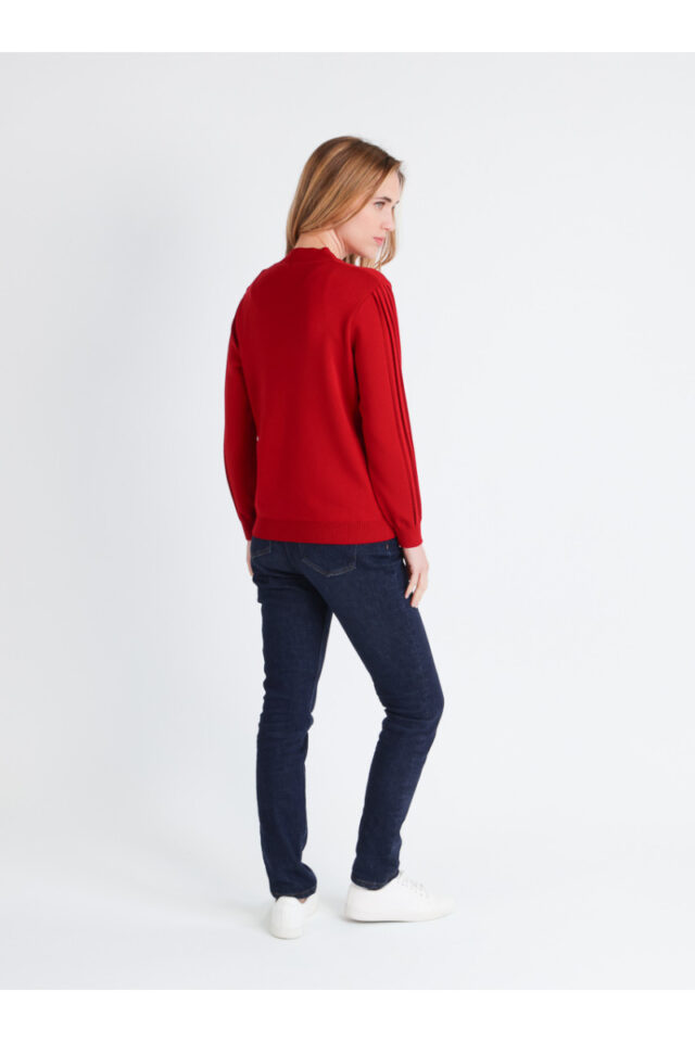 Maison Solfin - Pull en laine manches fantaisies Made in France| B.Solfin
