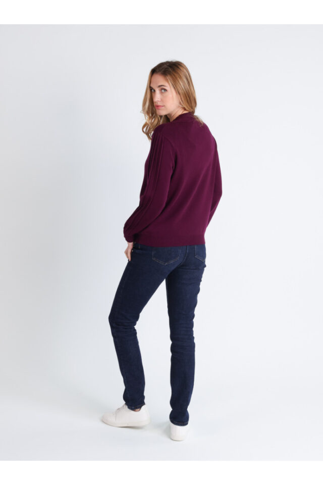 Maison Solfin - Pull en laine manches fantaisies Made in France| B.Solfin