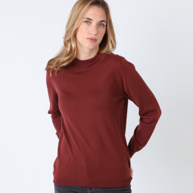 Maison Solfin - Pull col cheminée en laine Made in France| B.Solfin