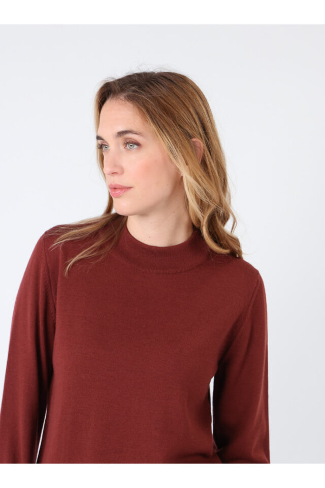 Maison Solfin - Pull col cheminée en laine Made in France| B.Solfin