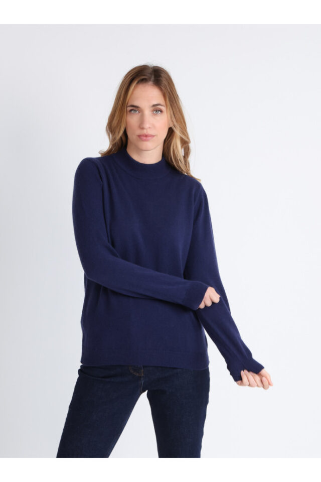 Maison Solfin - Pull col cheminee cachemire Made in France| B.Solfin
