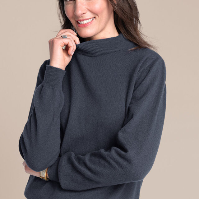 Maison Solfin - Pull col cheminee cachemire Made in France| B.Solfin