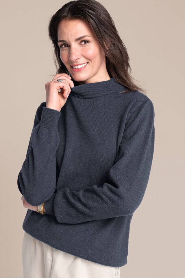 Maison Solfin - Pull col cheminee cachemire Made in France| B.Solfin