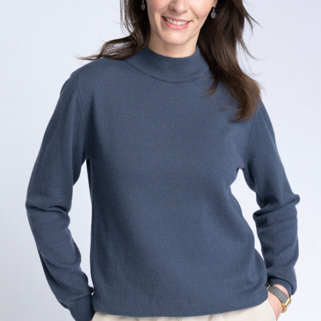 Maison Solfin - Pull col cheminee cachemire Made in France| B.Solfin