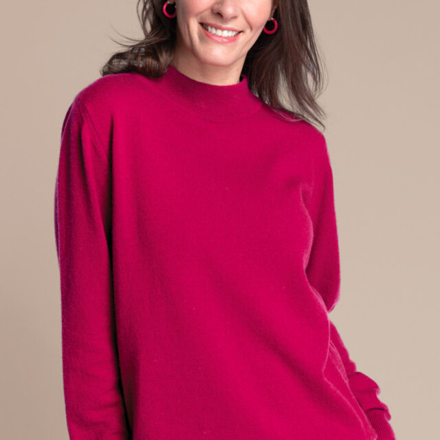 Maison Solfin - Pull col cheminee cachemire Made in France| B.Solfin