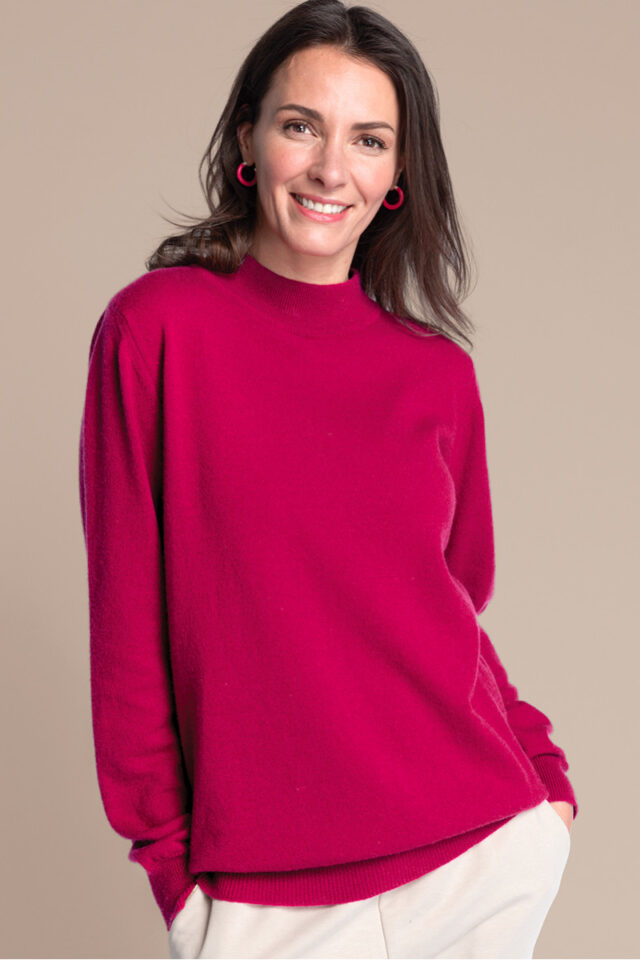 Maison Solfin - Pull col cheminee cachemire Made in France| B.Solfin