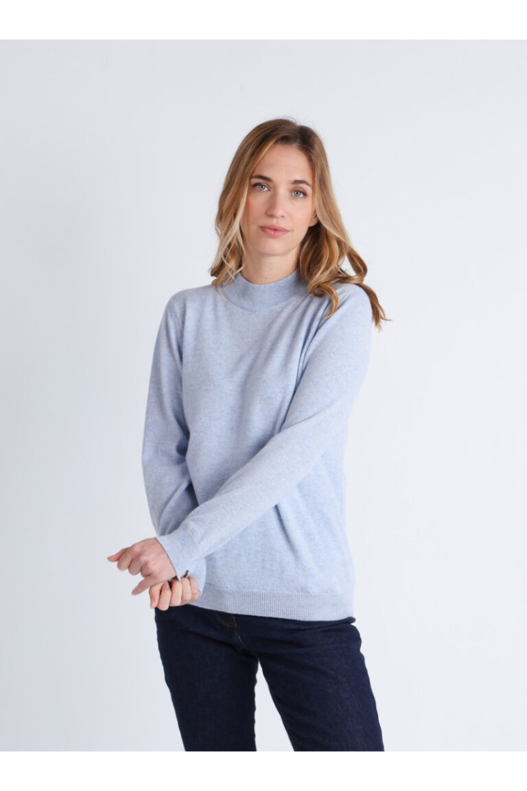 Maison Solfin - Pull col cheminee cachemire Made in France| B.Solfin