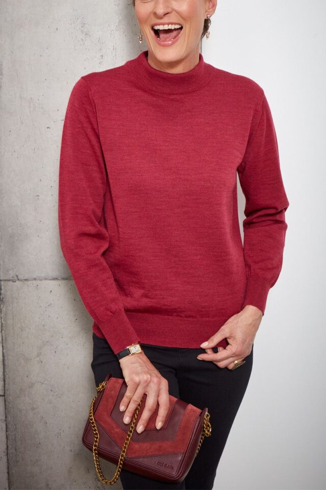Maison Solfin - Pull col cheminée jersey fin Made in France| B.Solfin