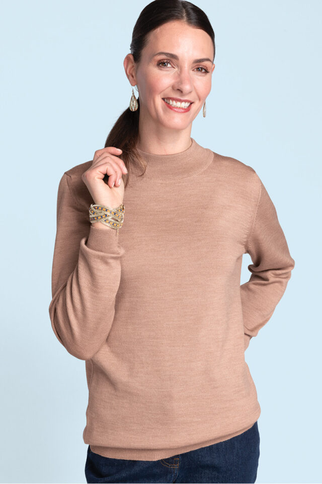 Maison Solfin - Pull col cheminée jersey fin Made in France| B.Solfin