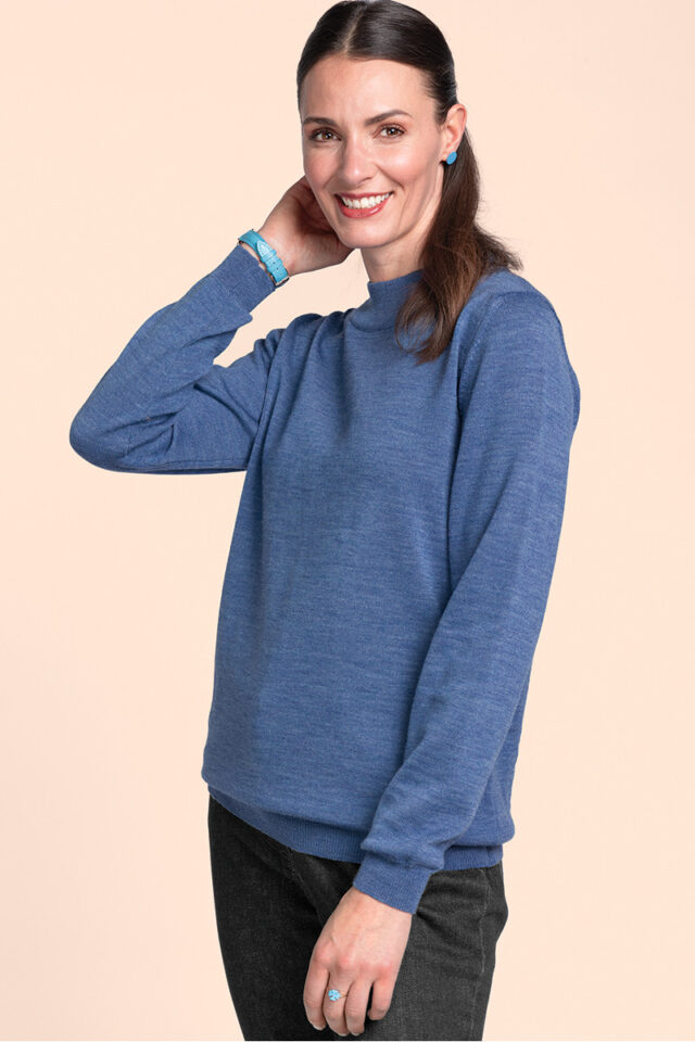 Maison Solfin - Pull col cheminée jersey fin Made in France| B.Solfin
