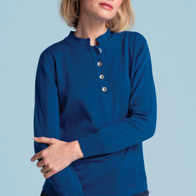 Maison Solfin - Pull laine fine mérinos femme col montant Made in France| B.Solfin