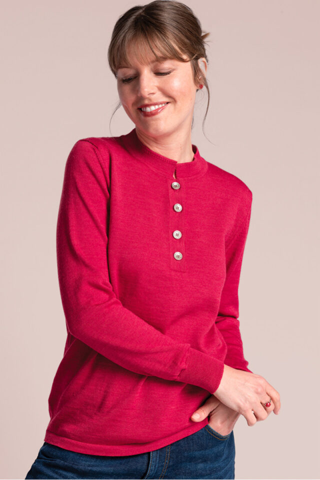 Maison Solfin - Pull laine fine mérinos femme col montant Made in France| B.Solfin
