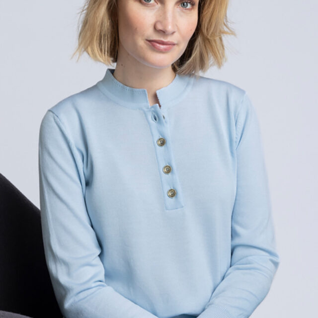 Maison Solfin - Pull laine fine mérinos femme col montant Made in France| B.Solfin