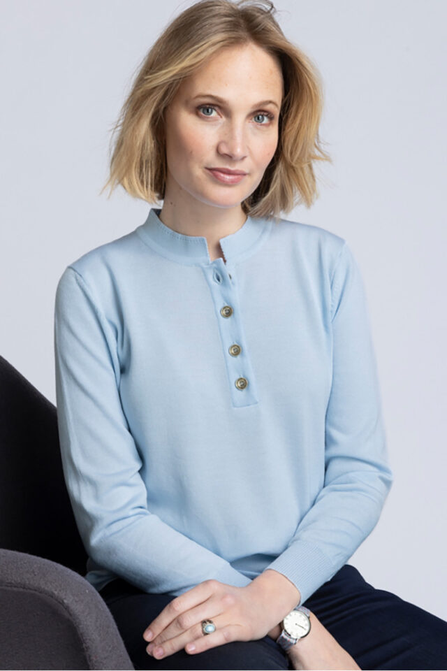 Maison Solfin - Pull laine fine mérinos femme col montant Made in France| B.Solfin