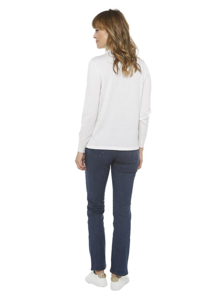 Maison Solfin - Pull laine fine mérinos femme col montant Made in France| B.Solfin