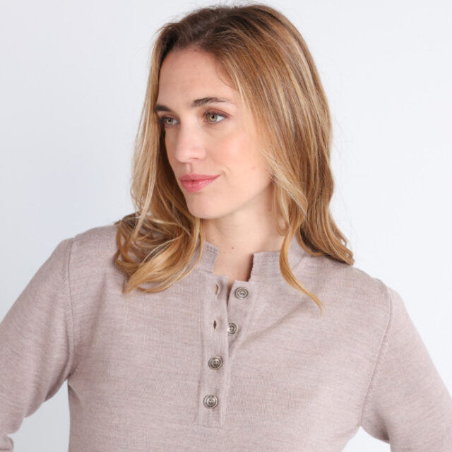 Maison Solfin - Pull col montant en laine Made in France| B.Solfin
