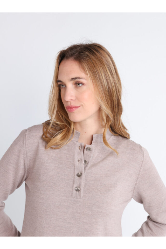 Maison Solfin - Pull col montant en laine Made in France| B.Solfin