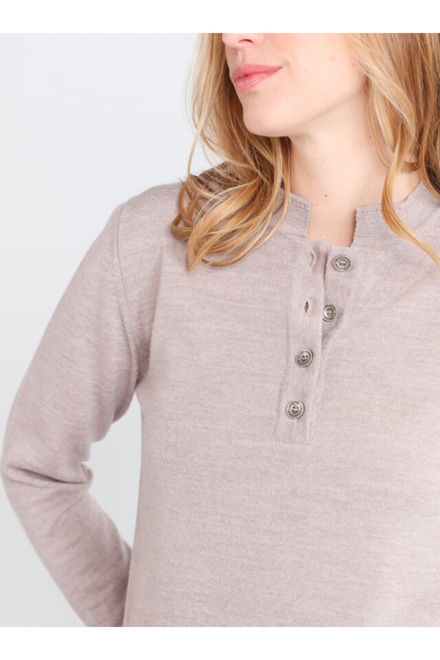 Maison Solfin - Pull col montant en laine Made in France| B.Solfin