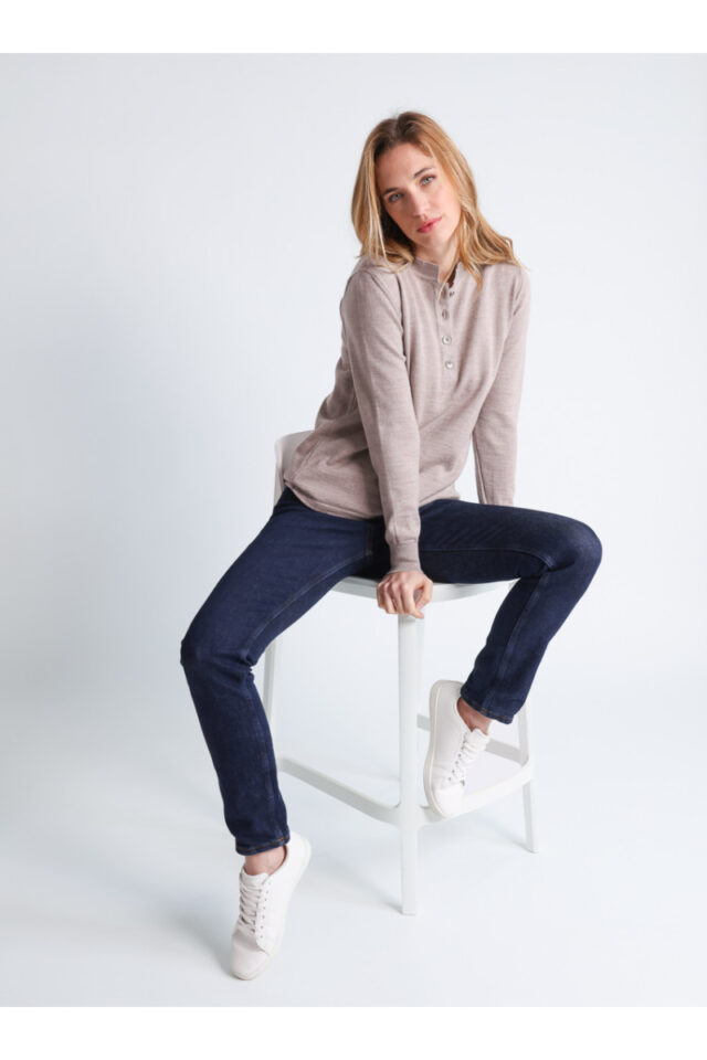 Maison Solfin - Pull col montant en laine Made in France| B.Solfin