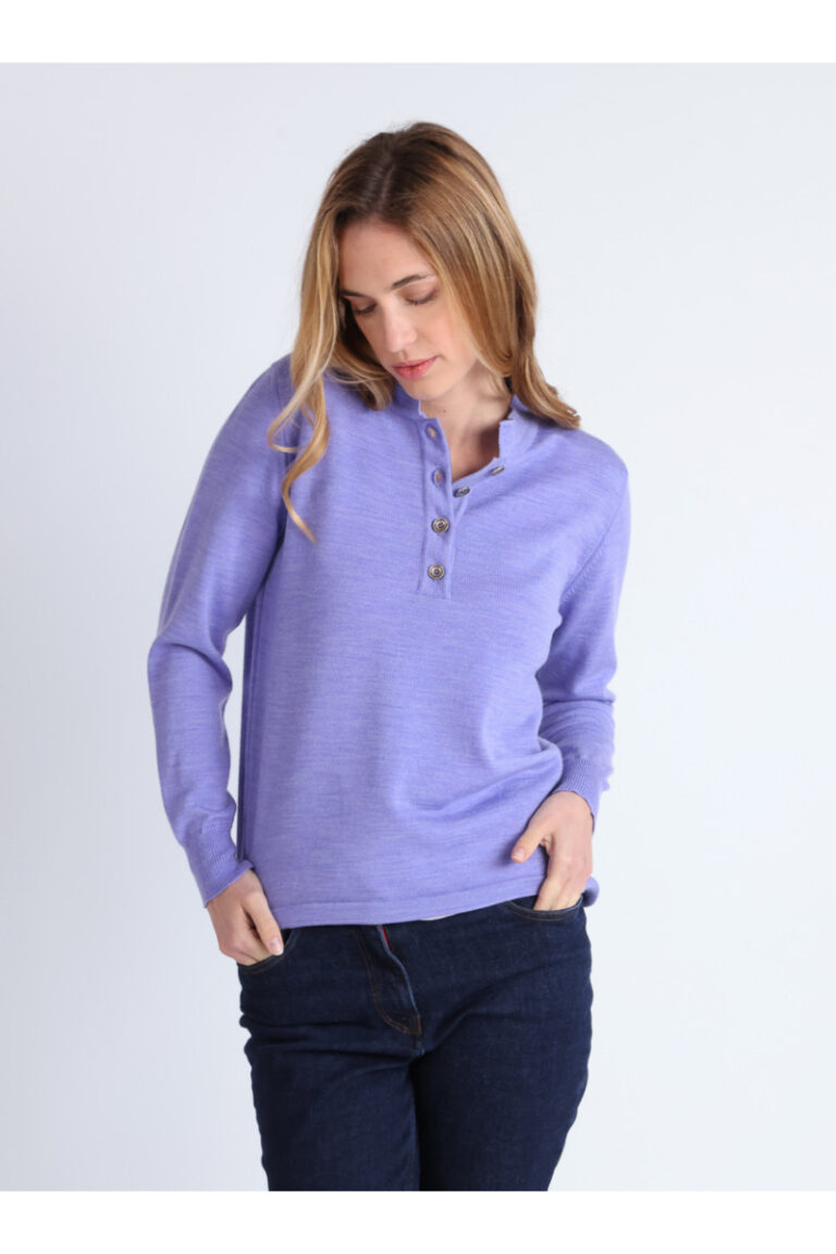 Maison Solfin - Pull col montant en laine Made in France| B.Solfin