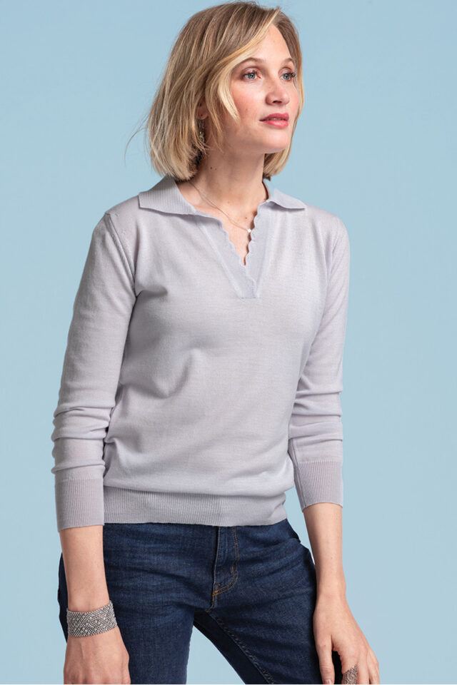 Maison Solfin - Pull col fantaisie Made in France| B.Solfin