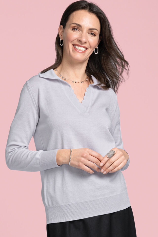 Maison Solfin - Pull col fantaisie Made in France| B.Solfin