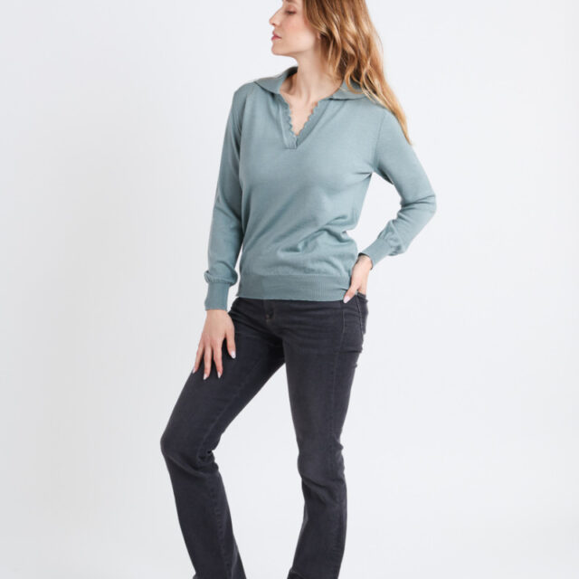 Maison Solfin - Pull col polo Made in France| B.Solfin