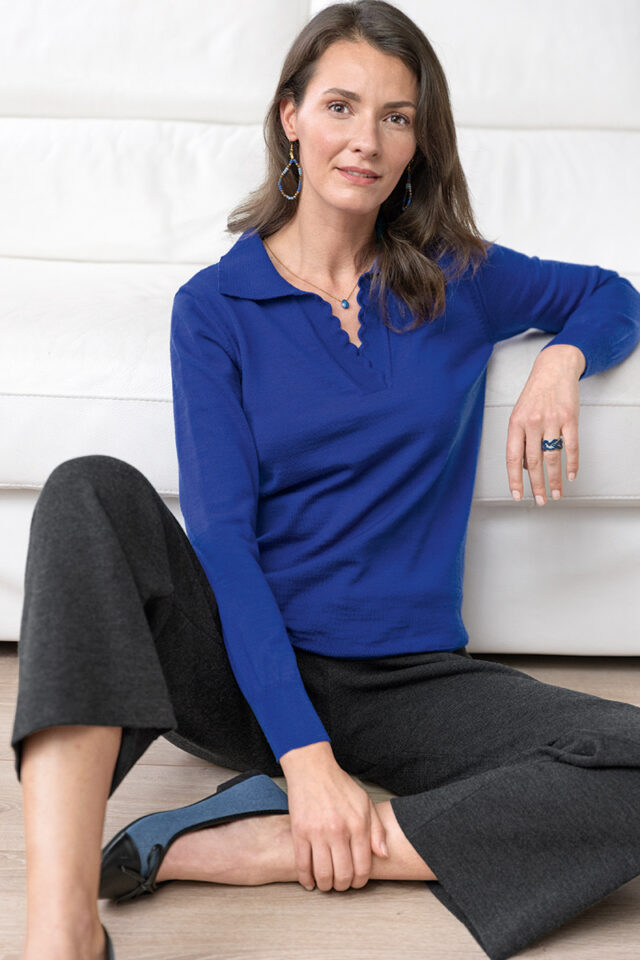 Maison Solfin - Pull col fantaisie Made in France| B.Solfin