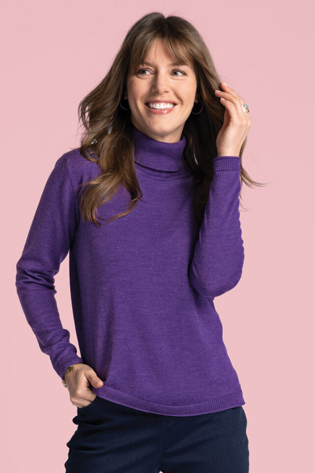 Maison Solfin - Pull col roulé en laine Made in France| B.Solfin