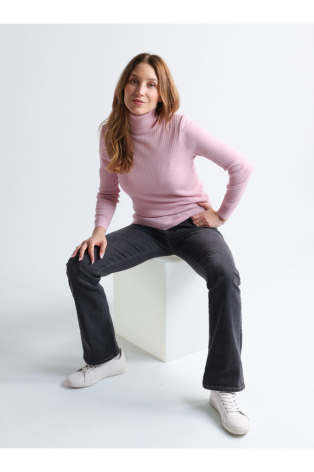 Maison Solfin - Pull chaussette col roule en laine Made in France| B.Solfin