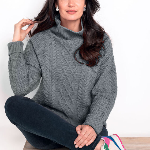 Maison Solfin - Pull col roule en laine fine recyclee Made in France| B.Solfin