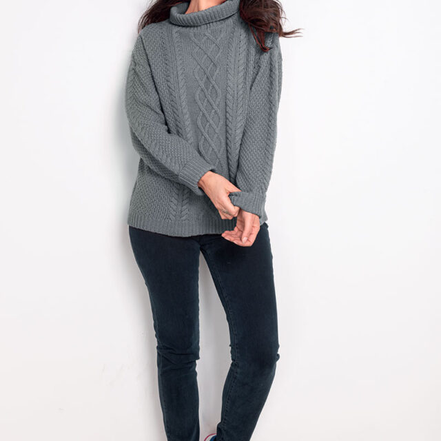 Maison Solfin - Pull col roule en laine fine recyclee Made in France| B.Solfin