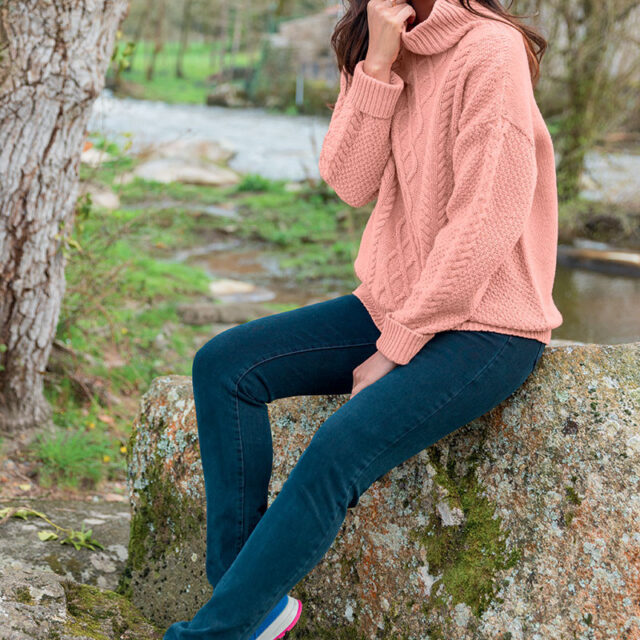 Maison Solfin - Pull col roule en laine fine recyclee Made in France| B.Solfin