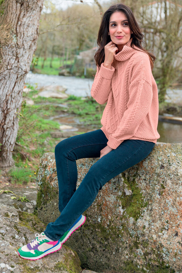 Maison Solfin - Pull col roule en laine fine recyclee Made in France| B.Solfin