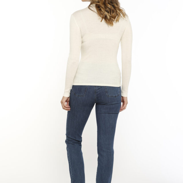 Maison Solfin - Pull col roulé laine et soie seconde peau Made in France| B.Solfin