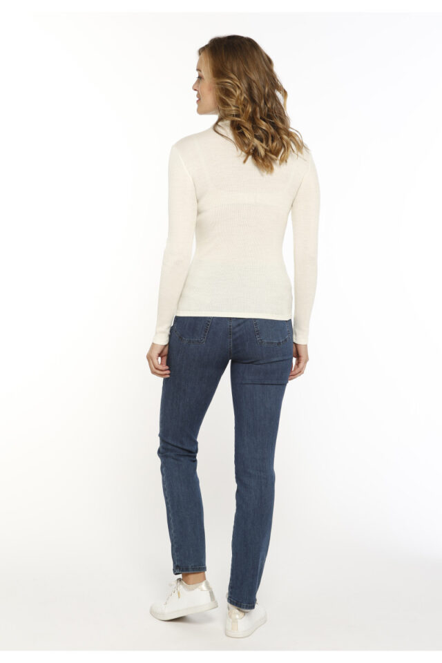 Maison Solfin - Pull col roulé laine et soie seconde peau Made in France| B.Solfin