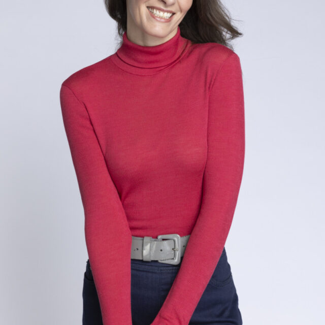 Maison Solfin - Pull col roulé laine et soie seconde peau Made in France| B.Solfin