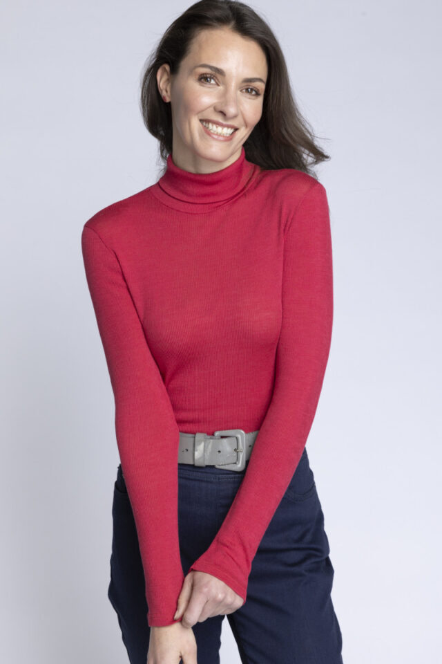 Maison Solfin - Pull col roulé laine et soie seconde peau Made in France| B.Solfin