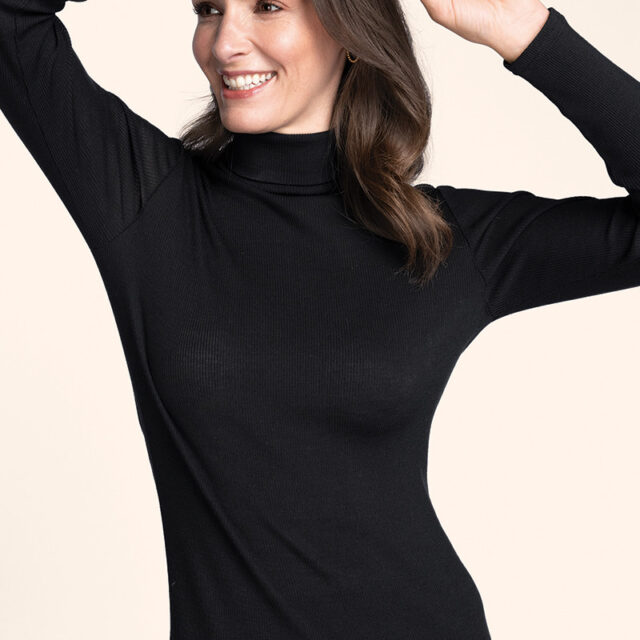Maison Solfin - Pull col roulé laine et soie Made in France| B.Solfin
