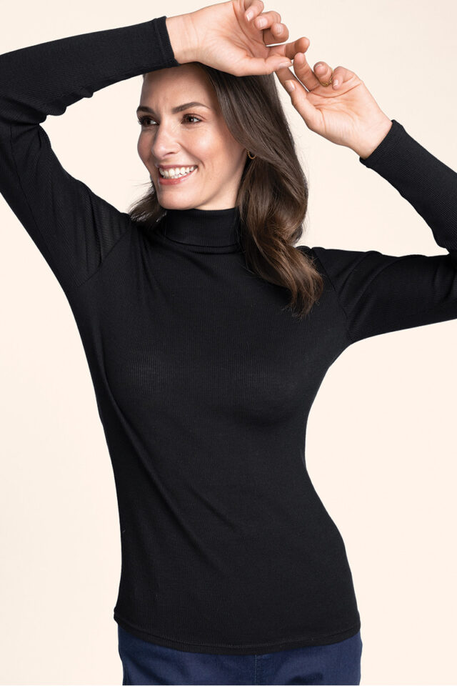 Maison Solfin - Pull col roulé laine et soie Made in France| B.Solfin