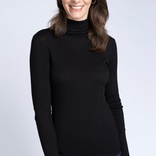 Maison Solfin - Pull col roulé laine et soie Made in France| B.Solfin