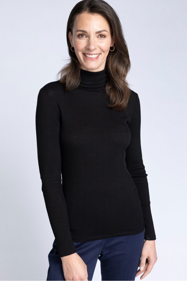 Maison Solfin - Pull col roulé laine et soie Made in France| B.Solfin