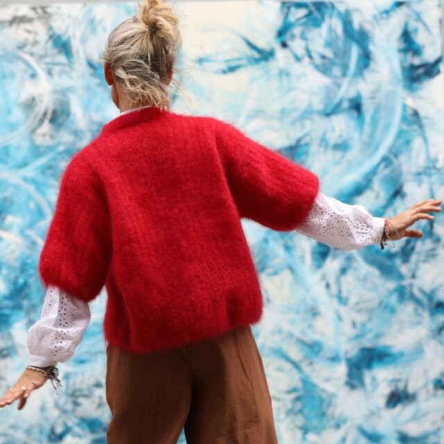 Quintessence - Pull Coraline Rouge vermillon