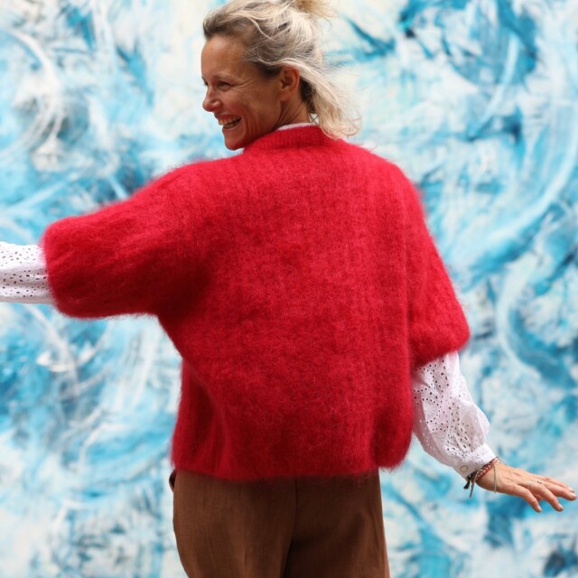 Quintessence - Pull Coraline Rouge vermillon