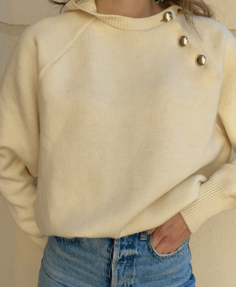 April et C - Pull Félis Ecru