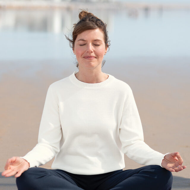 Maison Solfin - Pull uni en laine Made in France| B.Solfin